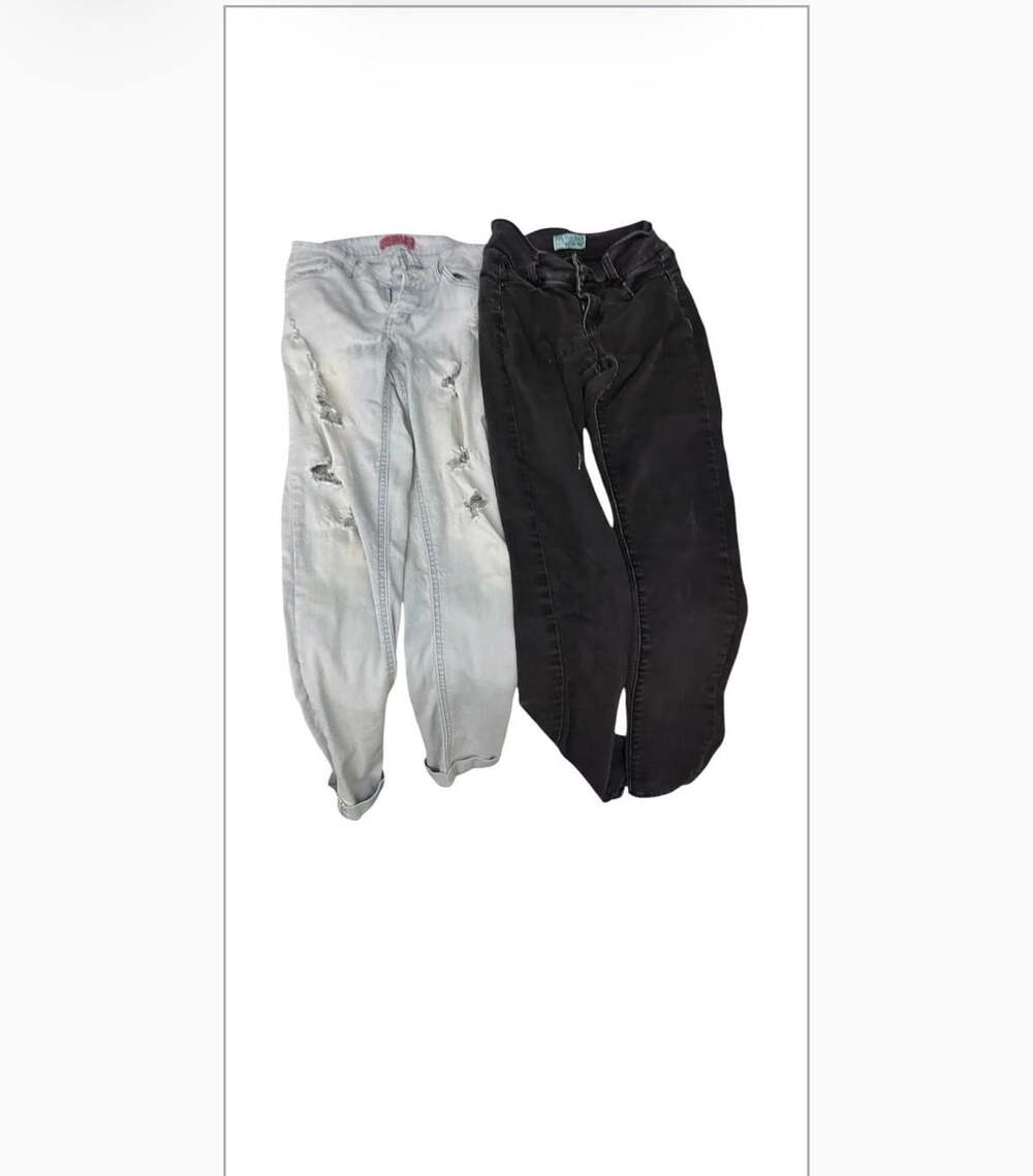 Wax Jean Butt I Love You Women's Jeans Bundle (Light Wash Ripped & Black Skinny)